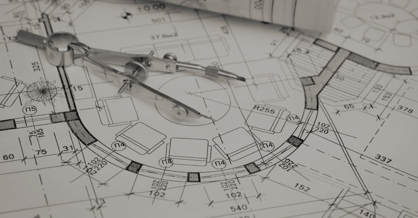 [Header] [Insights] Architectural plan and compass